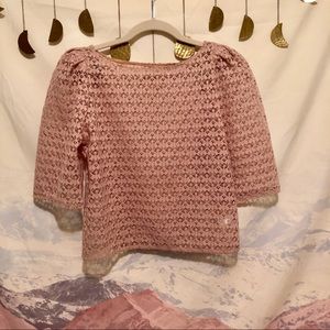 American Apparel Boxy Lace Crop Top